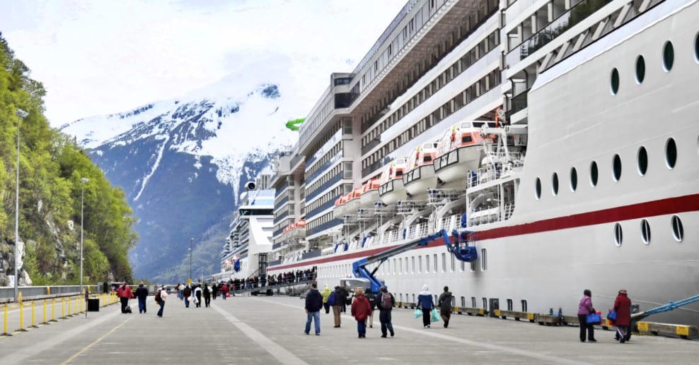 Cruise Ships Docked At Skagway Alaska