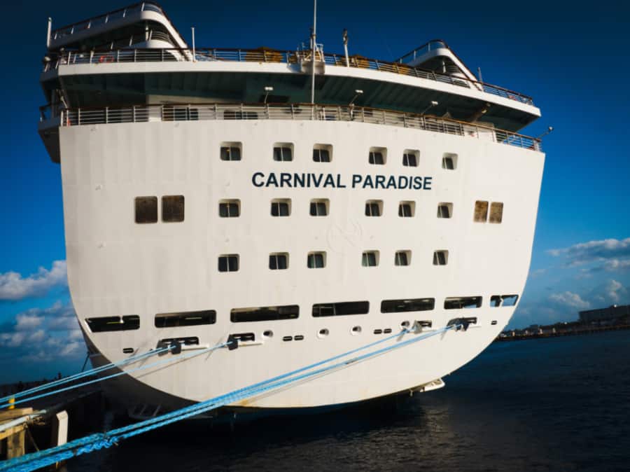 Carnival Paradise Cruise Ship Aft