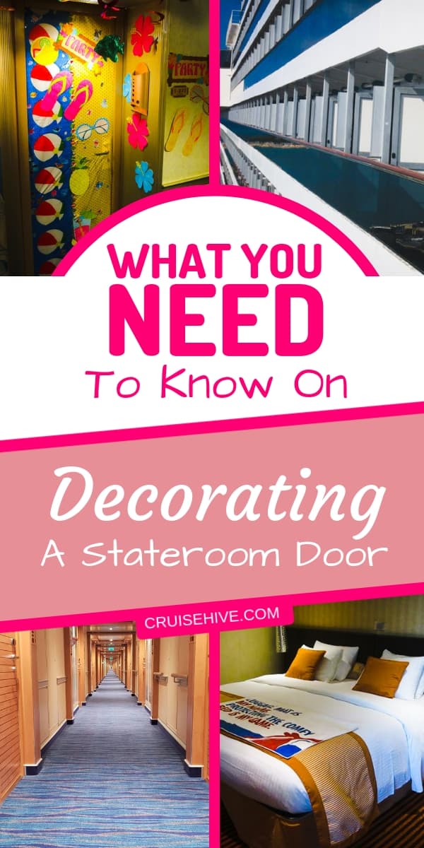 Decorating ideas for a cruise ship cabin door. Cruise tips on being creative during your cruise vacation.