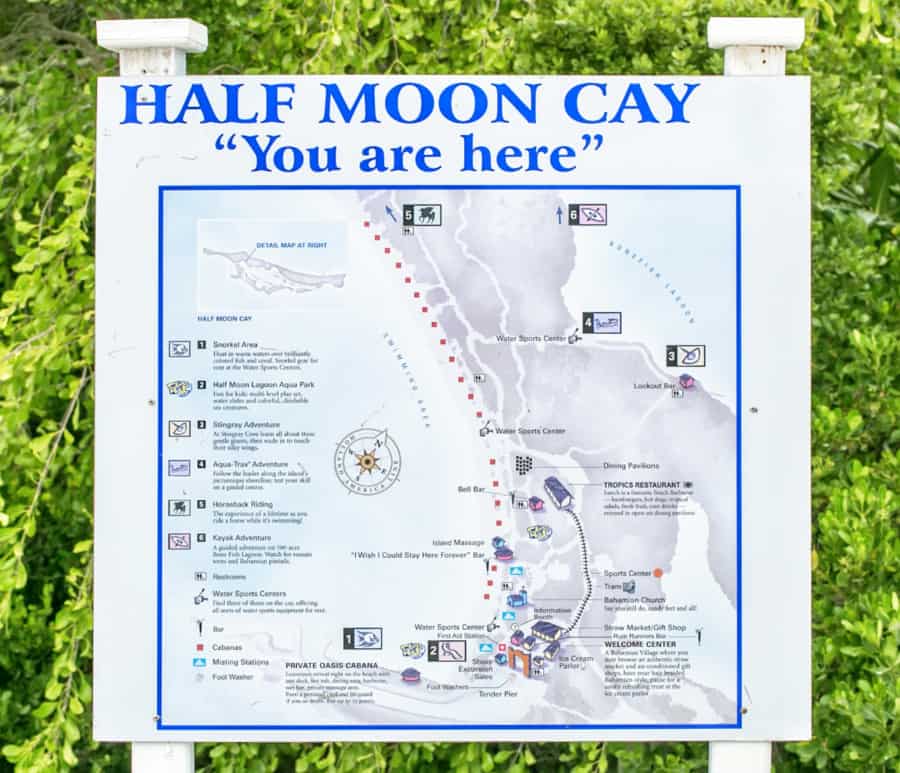 Half moon Cay Map