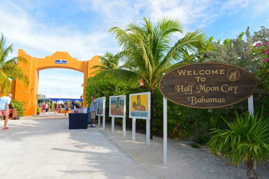 Entrance to Half Moon Cay, Bahamas