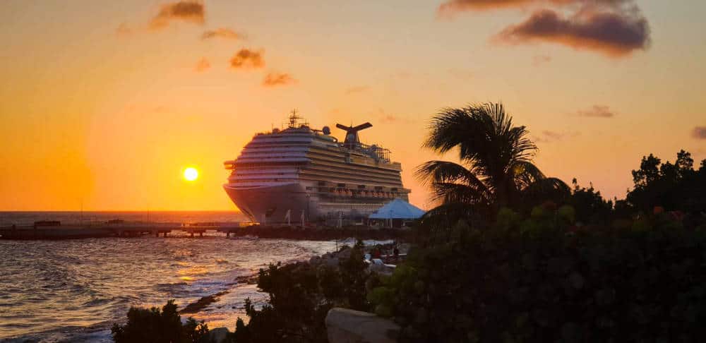 Carnival Cruise Ship Sunset