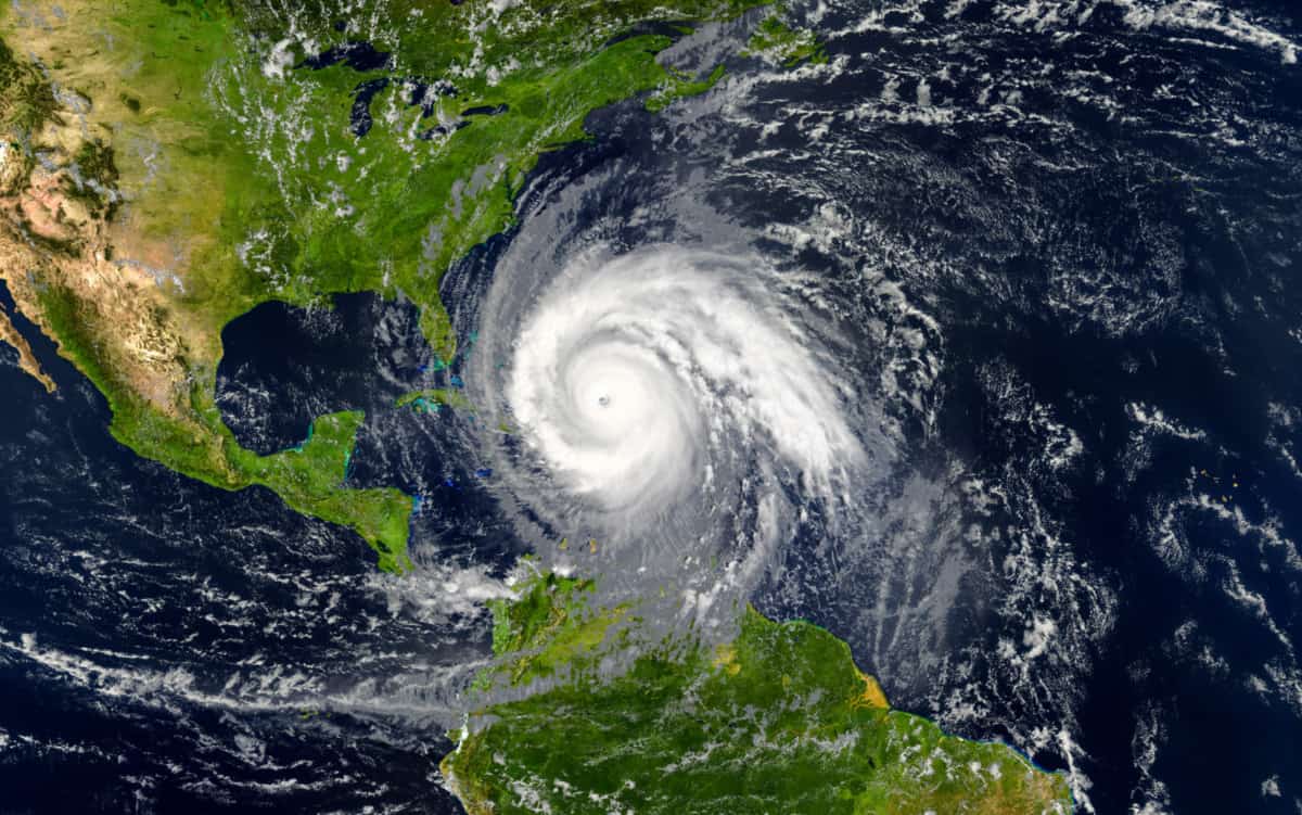 Hurricane in the Caribbean