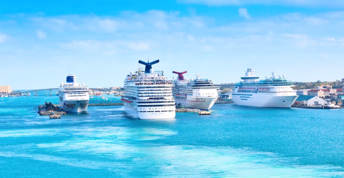 Cruise Ships Docked in Nassau, Bahamas
