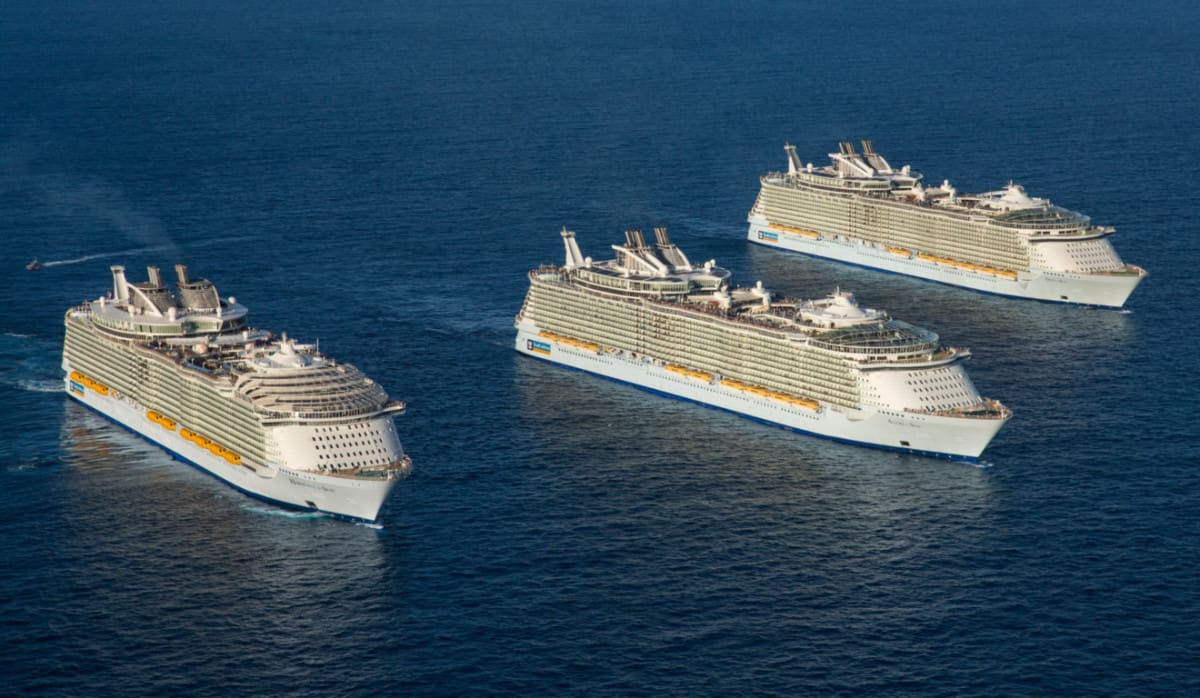 Three Oasis class cruise ships
