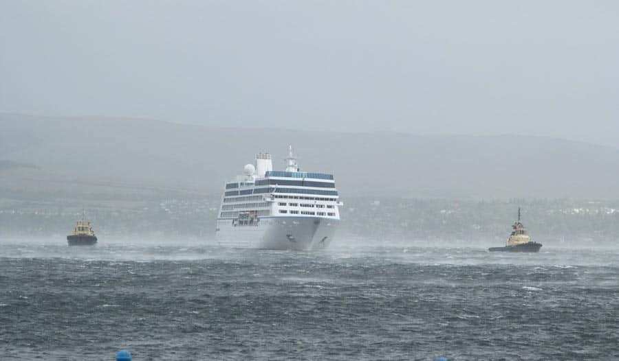Luxury Cruise Ship Breaks From Moorings