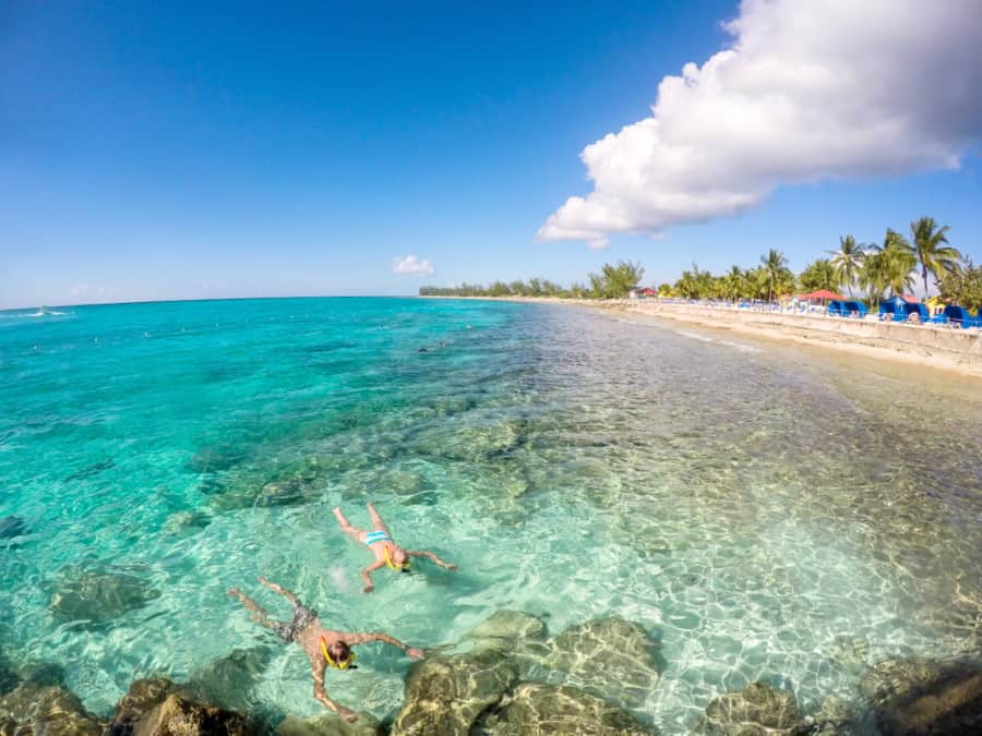 People Snorkeling at Princess Cays, Bahamas