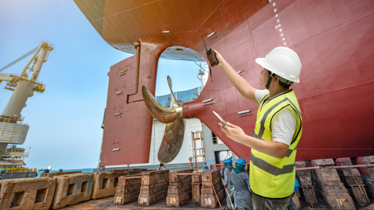Ship Rudder Inspection