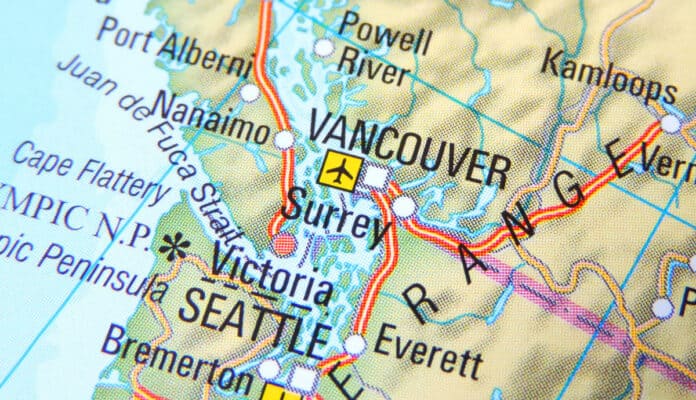 Seattle to Vancouver Map