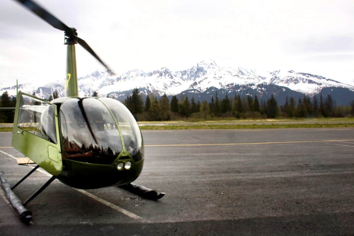 Helicopter in Seward
