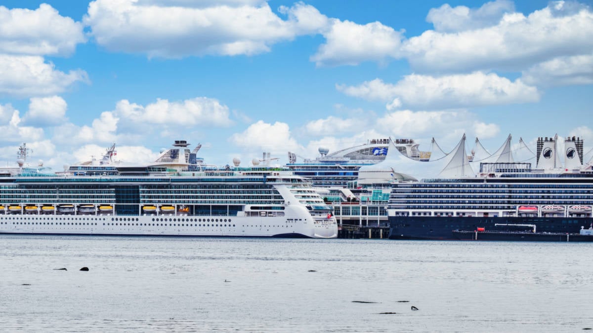 Cruise Ships Docked in Vancouver, Canada